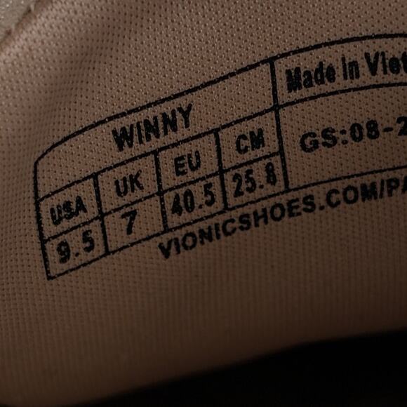 Vionic Winny Lace Up Sneaker Shoes Leather Women's Gold Size US9.5 EU40.5 - Picture 7 of 13